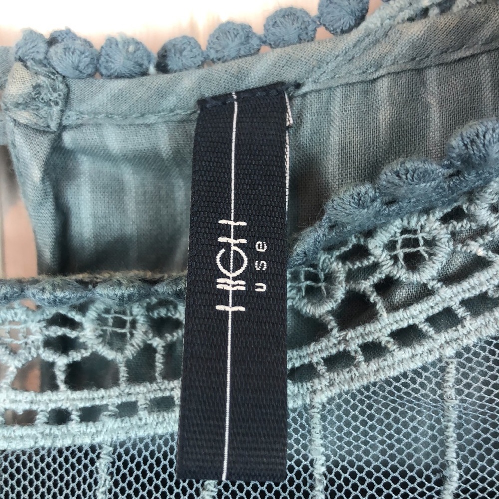 HIGH CROCHET NECK CINCH WAIST HEARTFELT DRESS - Picture 5 of 10